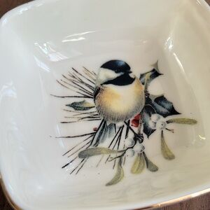 LENOX NUT HATCH BIRDS DIPPING BOWLS Set of 2 -Approx 4” Square